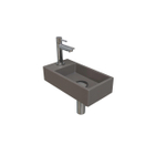 Ink Versus fonteinset – 36x18x9 cm – quartz grijs – kraangat links – chromen kraan SW157990