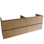 Saniclass Holz Pure Meuble sous lavabo - 160x45x60cm - 4 tiroirs - Chêne naturel SW1420795