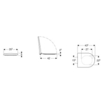 Geberit Acanto wczitting slim wrap over antibacterieel scharnieren verchroomd met softclose mechanisme wit SW225969