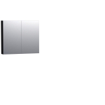BRAUER Dual Spiegelkast - 80x70x15cm - 2 links- rechtsdraaiende spiegeldeur - MDF - mat zwart SW371757