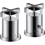 AXOR Citterio jeu de finition pour mitigeur thermostatique de bord de baignoire 2 trous avec poignées en croix 0450277