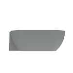 Arcqua Havana Baignoire semi-autoportante - 170x80cm - gauche - gris mat SW1224200