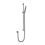 Hotbath Archie Ensemble de douche - barre curseur 90cm - coude mural - flexible 150cm - douchette - Gunmetal brossé PVD SW798942