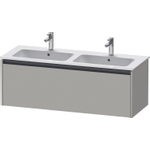 Duravit Ketho.2 Wastafelonderbouwkast - met 1 lade - voor dubbele wastafel - 128x48x44cm - met greep antraciet - betongrijs mat SW772191