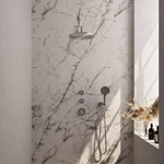 Brauer Brushed Edition Ensemble de douche pluie encastré - douche principale 30cm - bras mural - avec partie encastrable - boutons lisses - douchette ronde 3 positions - PVD - inox brossé SW538459