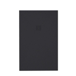 ZEZA Grade Receveur de douche - 80x140cm - antidérapant - antibactérien - marbre minéral - rectangle - finition mate noire SW1152845