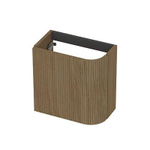 INK Concept R Meuble sous-lavabo pour lave-mains - 40x22x40cm - 1 porte - ouverture à gauche - angle arrondi - rainuré - placage - light veneer SW1406071