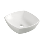 Wiesbaden Plaza Vasque à poser carrée 42 x 42 x 13,5 cm céramique brillant blanc SW65828