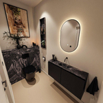 MONDIAZ TURE-DLUX 100cm toiletmeubel Urban. EDEN wastafel Lava positie midden. Zonder kraangat. SW1103653