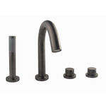 Wiesbaden Caral afbouwdeel - met handdouche - PVD - geborsteld gunmetal (antraciet) SW454660