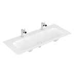 Villeroy & Boch finion meubelwastafel - met 2 kraangaten - 120x50cm CeramicPlus - zonder overloop - White Alpine (glans wit) SW106532