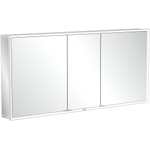Villeroy & Boch My View Now spiegelkast - met 3 deuren - met led verlichting en wastafelverlichting - 160x75x16.8cm - met sensorschakelaar - Aluminium (zilver) SW702118