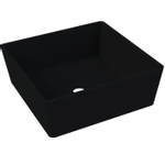 Thebalux vasque à poser en céramique Pisa carrée 37 x 37 noir mat SW717304