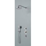 Hotbath Buddy Ensemble de douche de tête thermostatique - encastré - 2 robinets d'arrêt - chrome SW1247280