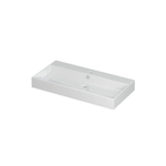 Ink unlimited lavabo 90x11x45cm 1 trou pour robinet évier porcelaine blanc brillant SB0202051