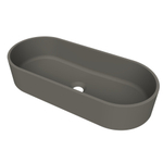 Arcqua Case vasque à poser - ovale - 60x26cm - quartz gris mat SW1209155