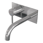 BRAUER Stripe Mitigeur lavabo encastré - bec courbé et plaque de recouvrement - modèle A2 - chrome SW1434705