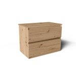 Saniclass Vita Badkamermeubelset - 80x60x46cm - 2 lades - greeploos - topblad - rustiek eiken SW1439456