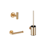 Adema Sparkle 2.0 Ensemble WC – porte-rouleau – crochet à serviette – porte-brosse de toilette – or mat SW1413911