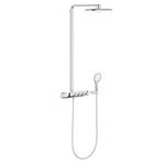 GROHE Rainshower SmartControl Ensemble de douche pluie apparent - douche de tête 36 cm - 2 fonctions - douchette ronde 11,5 cm - chrome/blanc SW97589