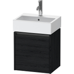 Duravit Ketho.2 Wastafelonderbouwkast - met 1 deur - 43.4x33.8x44cm links - met greep antraciet - eiken zwart mat SW772841