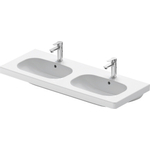 Duravit D-code Dubbele wastafel - 120x49cm - met 2 kraangaten - met overloop - wit GA89091