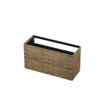 INK Wastafelonderkast - 120x45x65cm - 2 lades - push to open - met rechte opdekfronten - MFC - Naturel eiken SW352553
