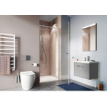 Crosswater Clear 6 Porte pivotante - 80x198cm - 6 mm - verre de sécurité - aluminium argenté SW487103