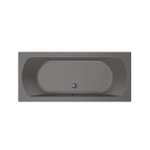 Xenz Lagoon Duobad - 170x75x53 - afvoer Midden - acryl - antraciet SW102942