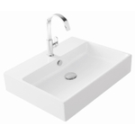 Thebalux Type Quadro Vasque 62x46x12cm 1 trou de robinet avec vasque rectangulaire céramique blanc mat SW766466