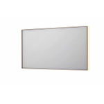 INK SP32 spiegel - 140x4x80cm rechthoek in stalen kader incl indir LED - verwarming - color changing - dimbaar en schakelaar - geborsteld koper SW955846