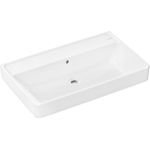 Hansgrohe Xanuia Q Wastafel/Fontein - 80x48cm - opbouw - zonder kraangaten - met overloop - glans wit SW1165091