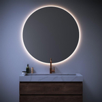 Saniclass eclipse miroir 120x120x3.5cm éclairage aluminium brossé SW916085