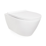 QeramiQ Salina Toiletpot - 56x38x35cm - spoelrandloos - zonder toiletzitting - wit SW96855