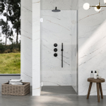 Marenza Neptune 5000 Douchedeur - 95x200cm - profielloos veiligheidsglas - anti kalk - chroom SW771