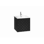 Crosswater Vergo ensemble de meubles de salle de bain - 49.8x47.6x45.5cm - 1 lavabo en céramique - 1 trou pour robinet - 1 tiroir - noir mat SW894467