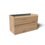 Saniclass Vita Badkamermeubelset - 100x60x46cm - 2 lades - greeploos - topblad - rustiek eiken SW1439459