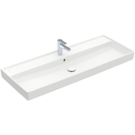 Villeroy & Boch Collaro lavabo à poser sur meuble - 120x47cm - avec trop-plein 1 trou de robinet CeramicPlus stone white SW358339