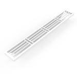 Stelrad bovenrooster voor radiator 240x6.3cm type 11 240x6.3cm Staal Wit glans SW202145