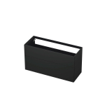 INK Wastafelonderkast - 120x45x65cm - 2 lades - push to open - met rechte opdekfronten - MDF lak - Antraciet mat SW352536