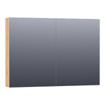 BRAUER Impress armoire de toilette - 100x70x15cm - sans éclairage - 2 portes miroir double face - Forest Tan SW392871