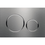 Geberit Sigma20 bedieningsplaat - 2-toets spoeling - ronde knoppen - dualflush - geborsteld rvs SW53748