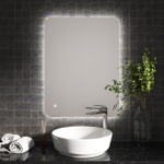 Hotbath Gal Spiegel 80 x 60 cm inclusief indirecte verlichting en spiegelverwarming IP44 SW656431