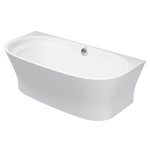 Duravit Cape cod Kunststof bad acryl - back-to-wall - 190x90x64cm - met aangevormd paneel - glans wit 0300898