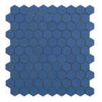 By goof mosaïque hexagonale bleu marine 29.5x29.5cm carreau de mur mosaïque bleu mat SW727423