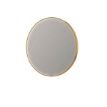 INK SP24 Miroir - 100x4x100cm - LED en bas et en haut changement de couleur - dimmable - Chauffage de miroir - rond - dans un cadre en acier - aluminium Or mat SW693055