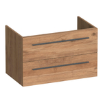 BRAUER Trust meuble sous-lavabo 80 sans poignées rapportées 2 tiroirs à fermeture douce et 1 découpe pour siphon - Chateau SW1204020