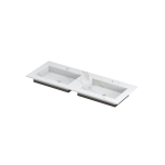 Ink post vasque à enveloppe en céramique double 2 trous pour robinet 120x45x1cm calacatta matt SW693456