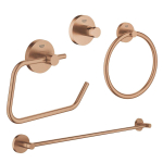 Grohe Essentials Accessoireset 4-delig - handdoekring - handdoekhouder - handdoekhaak - toiletrolhouder zonder klep - brushed warm sunset (koper) SW529106