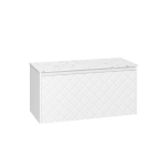 Crosswater Vergo ensemble de meubles de salle de bain - 99.8x47.6x45.5cm - plan vasque effet marbre - 1 tiroir - blanc mat SW910718